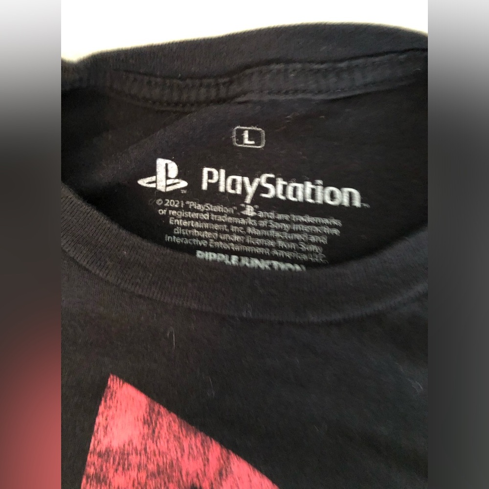 PlayStation Logo Black t-shirt Mens Large - Picture 5 of 6